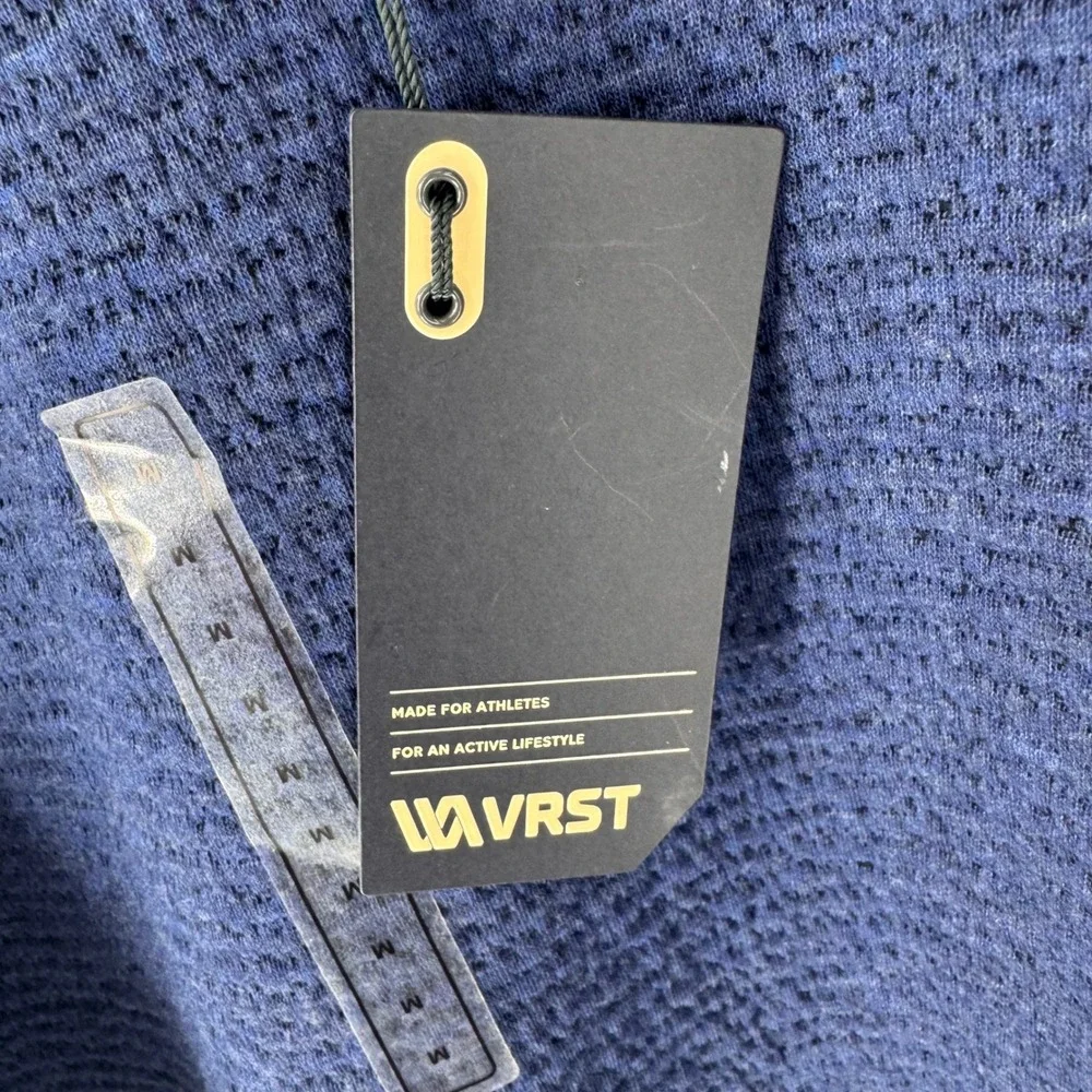 VRST Mens Recharge Lunar Crew Neck Sweatshirt Dark  Blue Textured UPF 50+ M NEW